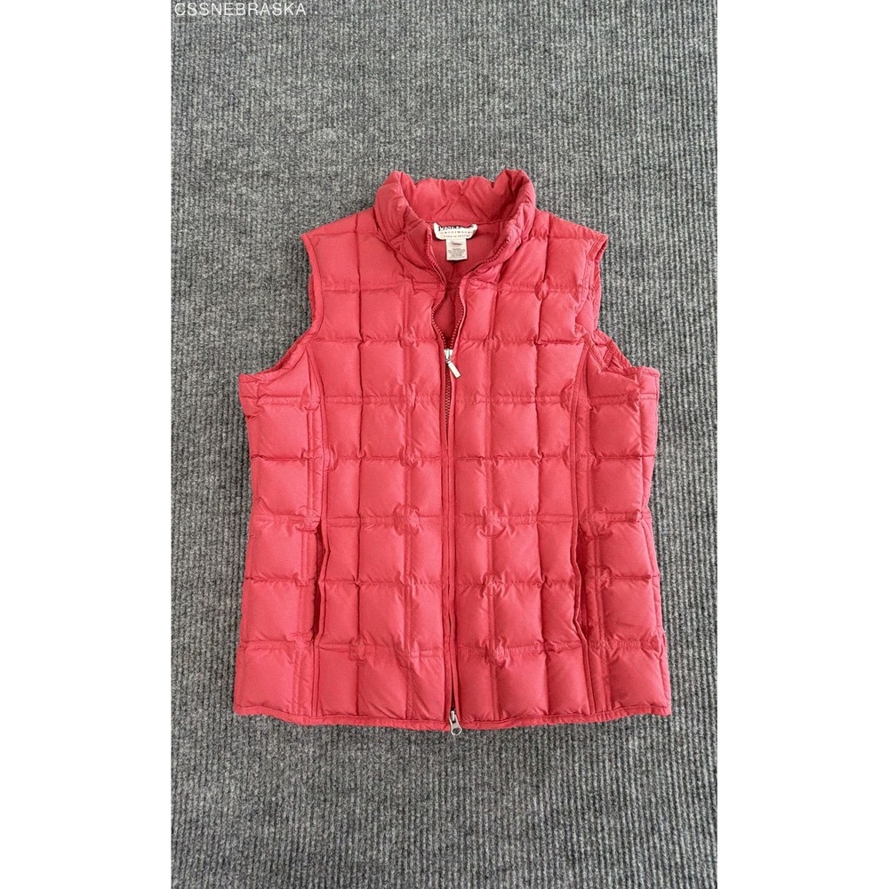 Pendleton Originals Women's Red Quilted Down Puffer Vest Full Zip Sz M
